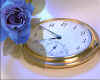 000796  Blue rose & pocket watch